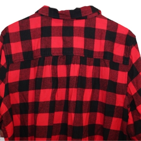CROFT & BARROW NWT Plaid Flannel Shirt in Red/Black Size PXXL — PETITE XXL — NWT - Picture 5 of 9